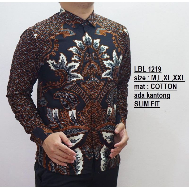 Kemeja Batik Kondangan Motif Anak Muda Fashion / Baju Batik Pria Slimfit Lengan Panjang Terbaru