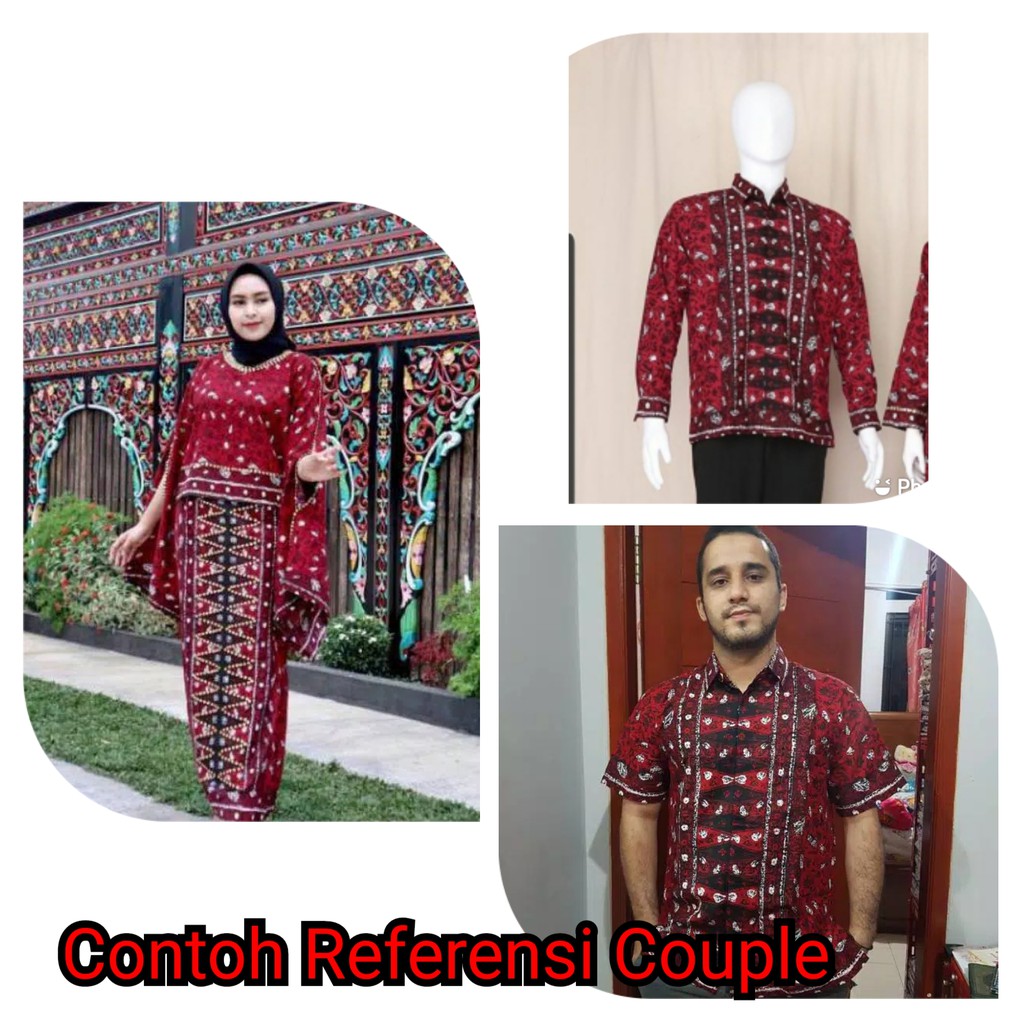 KEMEJA COUPLE GAMIS GAYATRI DAN SOIMAH BATWING SONGKET