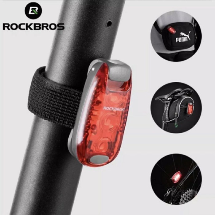 Lampu belakang sepeda rockbros mini premium waterproof zpwd-1