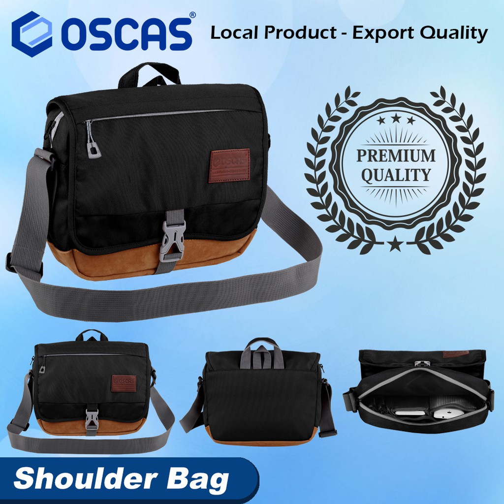 Oscas - Tas ( Shoulder Bag / Tas Selempang) [BLACK] PREMIUM QUALITY