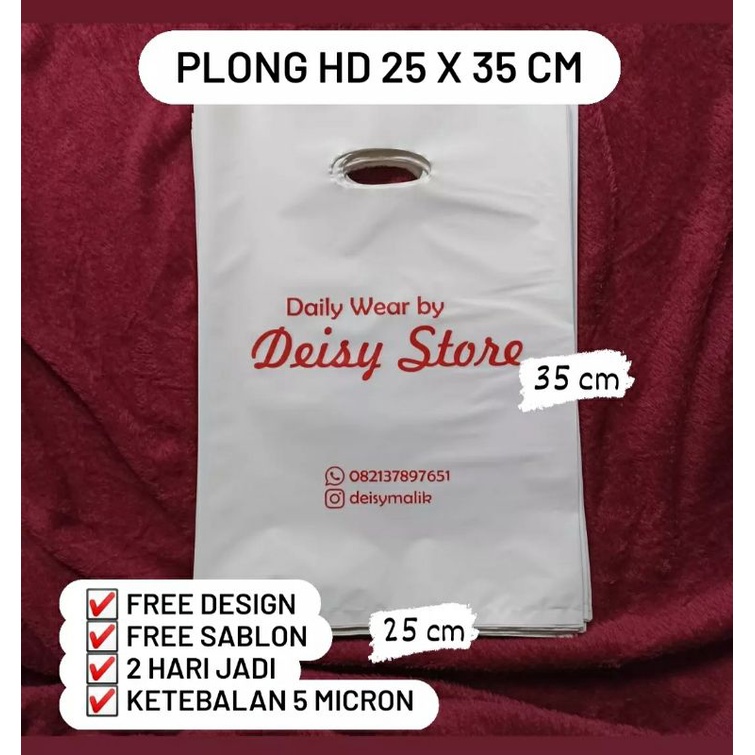 

[TERMURAH] PLASTIK SABLON OLSHOP TOKO HAJATAN 25x35 FREE DESIGN DISAIN BISA COD