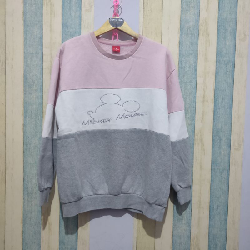 Crewneck Cn Sweater Disney Mickey Original Second Full Tag Size PxLd 69x118 cm Mulus Gemoy