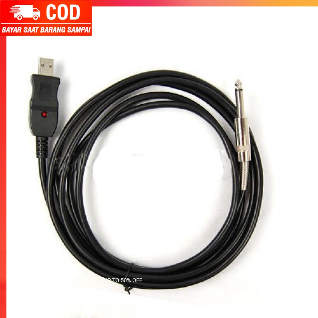 (100% BARANG ORI) TSAI USB Guitar Link Audio Cable for PC / Mac 3M - AY14