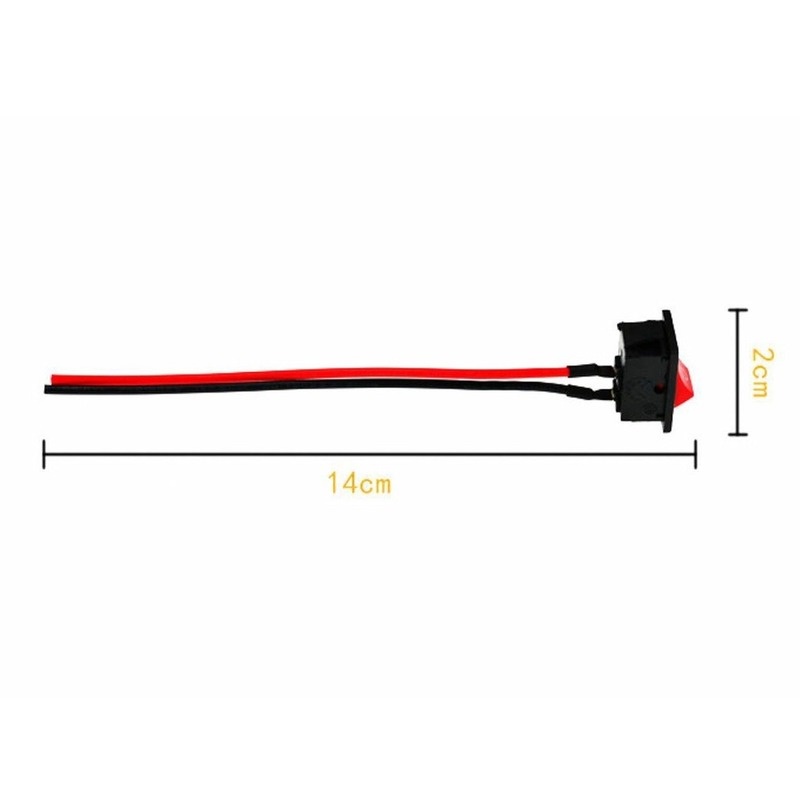 1 Pc Saklar Rocker Switch Klakson Elektrik Bentuk Bulat Dengan Kabel Untuk Motor Dan Perahu
