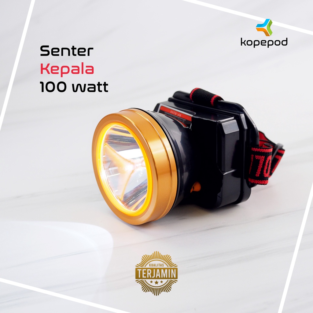 KopepodCOD Senter Kepala 100 Watt dan 30 Watt Waterproof Kualitas Premium Diameter Besar