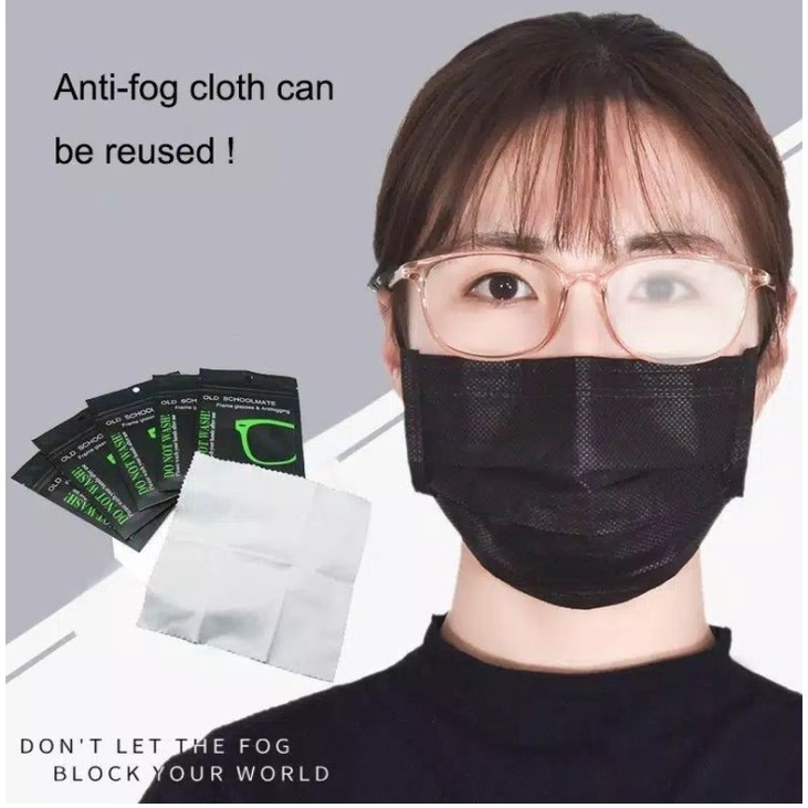 Lap Kacamata Anti Fog Anti Embun Anti Kabut Old Schoolmate Original Kain Lap Lensa Kaca Mata Anti Fog