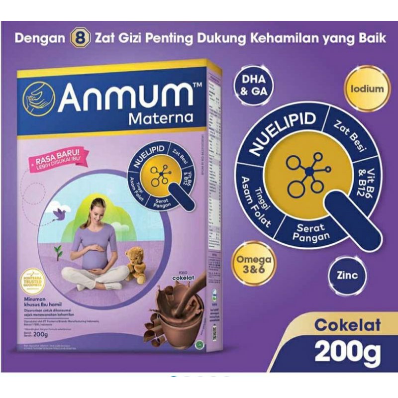 Anmum Susu Bubuk lbu Hamil Materna Coklat200G