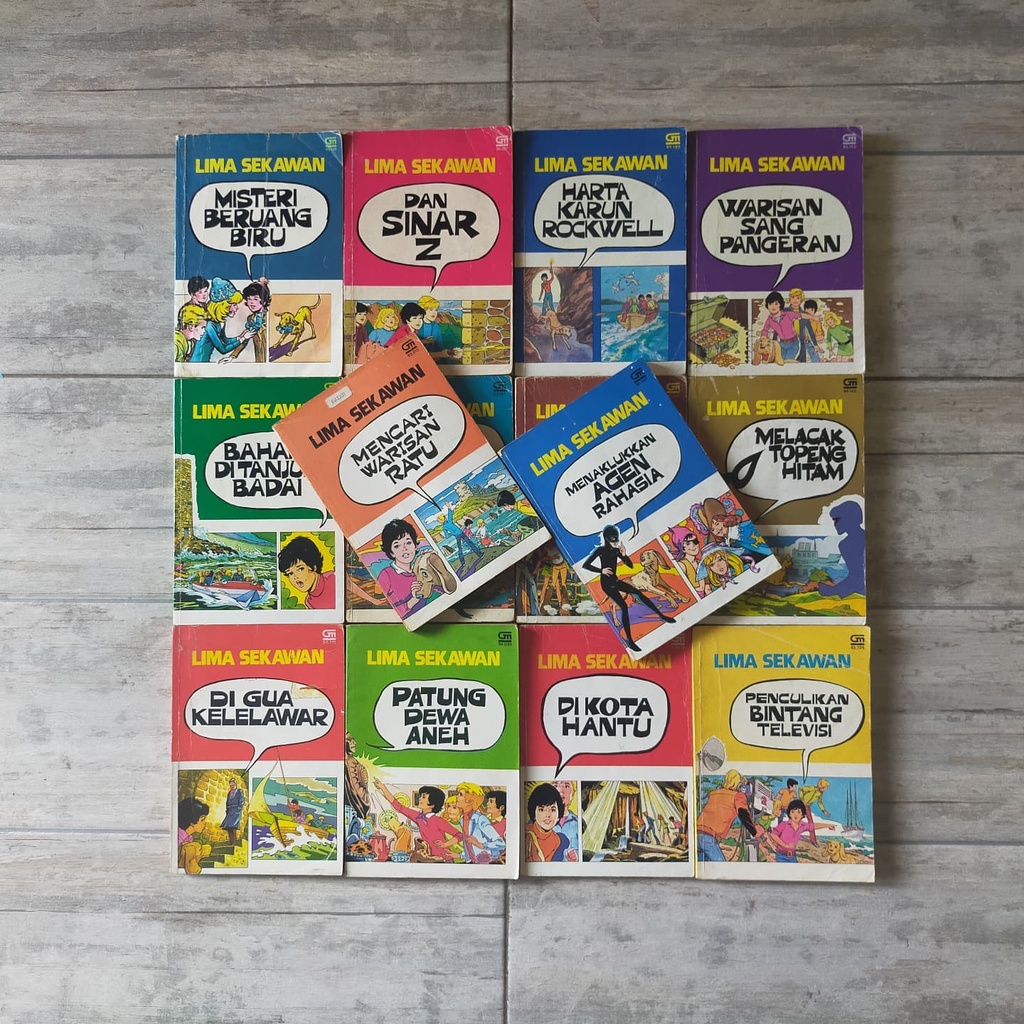 Paket Buku Novel Claude Voilier Serial Lima Sekawan 1-15 (-13)