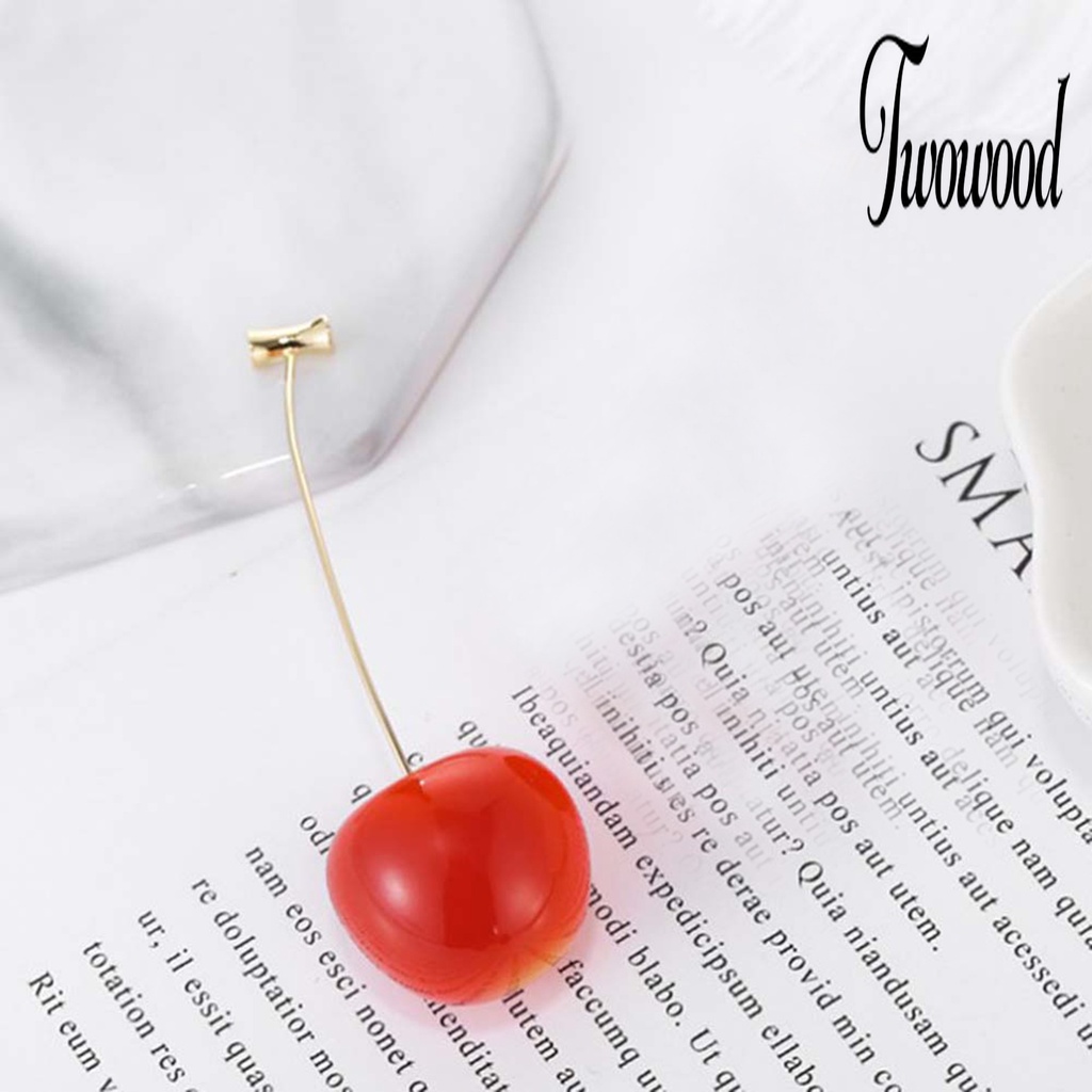 Anting Juntai Bentuk Cherry Bahan Alloy Untuk Kencan