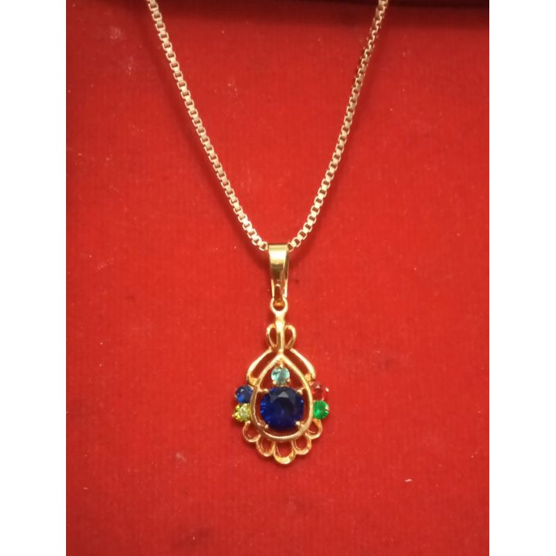 SPP22. Kalung xuping wanita lapis emas dgn mata zircon UK 45 cm itali