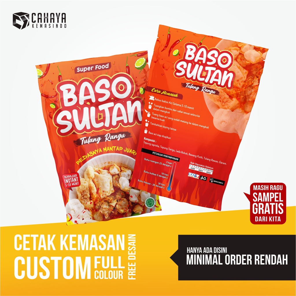 Kemasan Standing Pouch Full Print Kemasan Standing Pouch Custom Standing Pouch Makanan Ukuran 14x22c