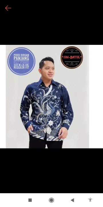 Batik Pria Peksi Dirgan Full Furing Katun Halus Ori Solo