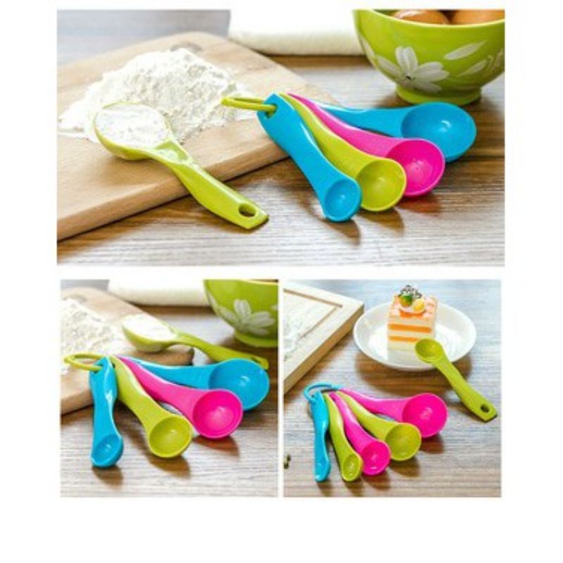 SEELS / Sendok Takar Ukur  Bumbu Dapur Plastik Set 5 in 1 pc pcs 5pc 5pcs Takaran Measuring Spoon Baking Kue COD GRATIS ONGKIR EXTRA CASH BACK EXTRA