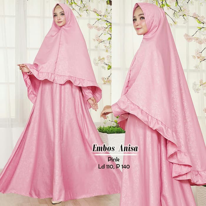 Baju Gamis Wanita Terbaru Syari Embos Anisa