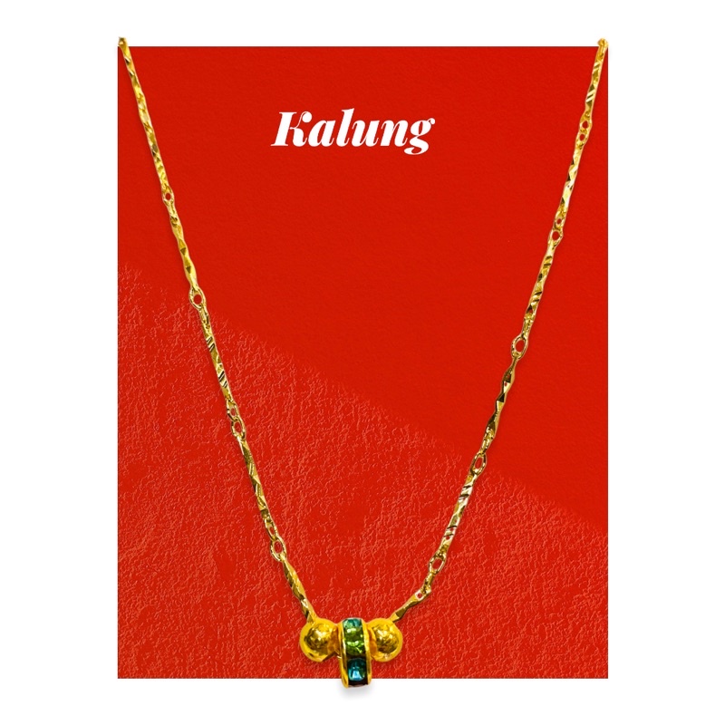 kalung plus leontin //kalung permata//perhiasan lapis emas//emas //kalung