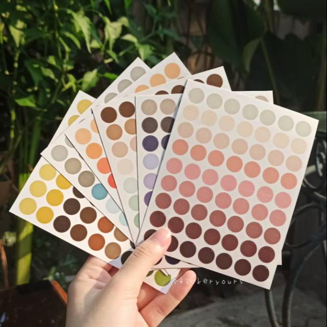 

Sticker Bulat Polkadot Aesthetic Color Tones Warna Warni Planner Cute