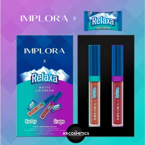 Implora x Relaxa Matte Lipcream Barley Grape 2 pcs