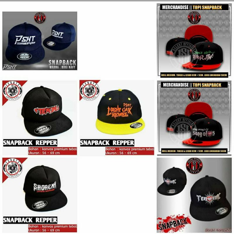 TOPI PSHT KEREN TOPI SNABACK REPPER