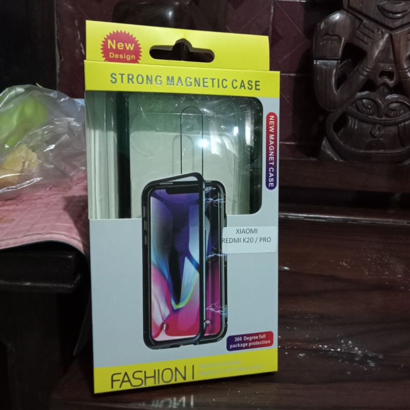 case magnetic frame metal bagian belakang kaca xiaomi k20 pro