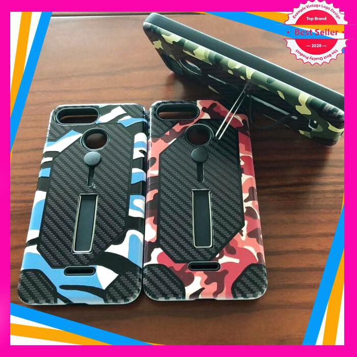 HARDCASE SPIGEN ARMY CASE 2IN1 STANDING & HOLD SAMSUNG J8 2018