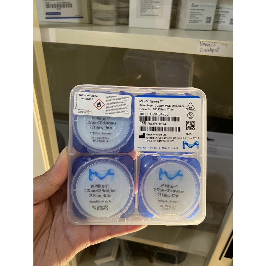 MCE Membrane Cellulose Filter 47mm 0.22um GSWP04700 MF - MILLIPORE