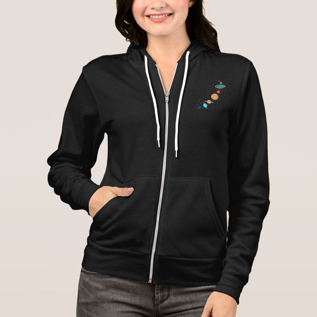 ZIPPER HOODIE UNISEX ORBIT ANTARIKSA /// ATASAN CASUAL FLEECE TEBAL PREMIUM KEKINIAN TERBARU''