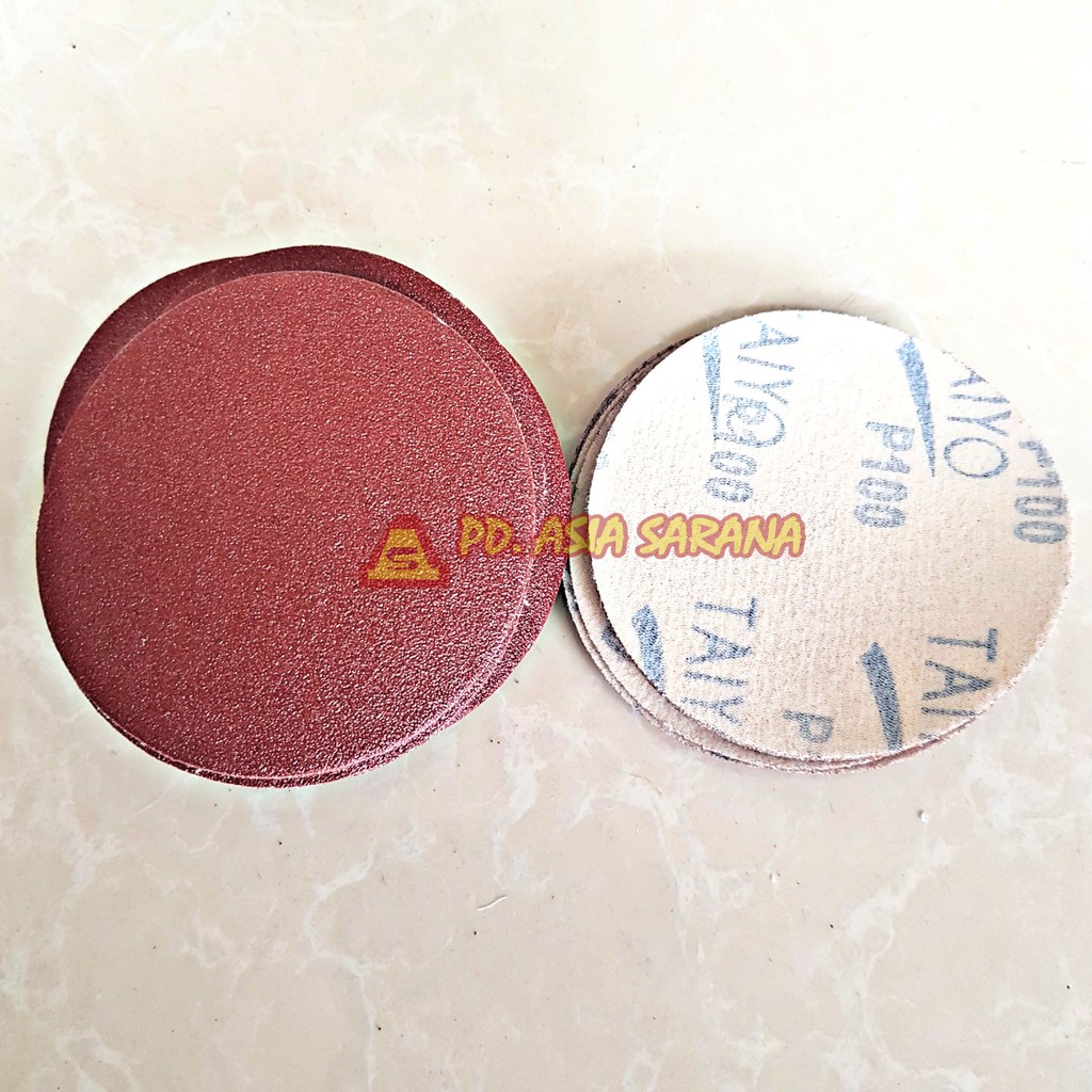 Amplas Bulat Velcro 4" Inch Grit 60 - 2000 Mata Gerinda Poles Tempel KEENNESS B120 - B132