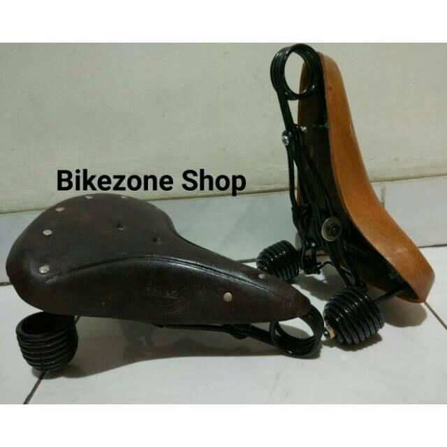 Sadel Jok Kulit Asli Sepeda Onthel Jadul Per Rapat