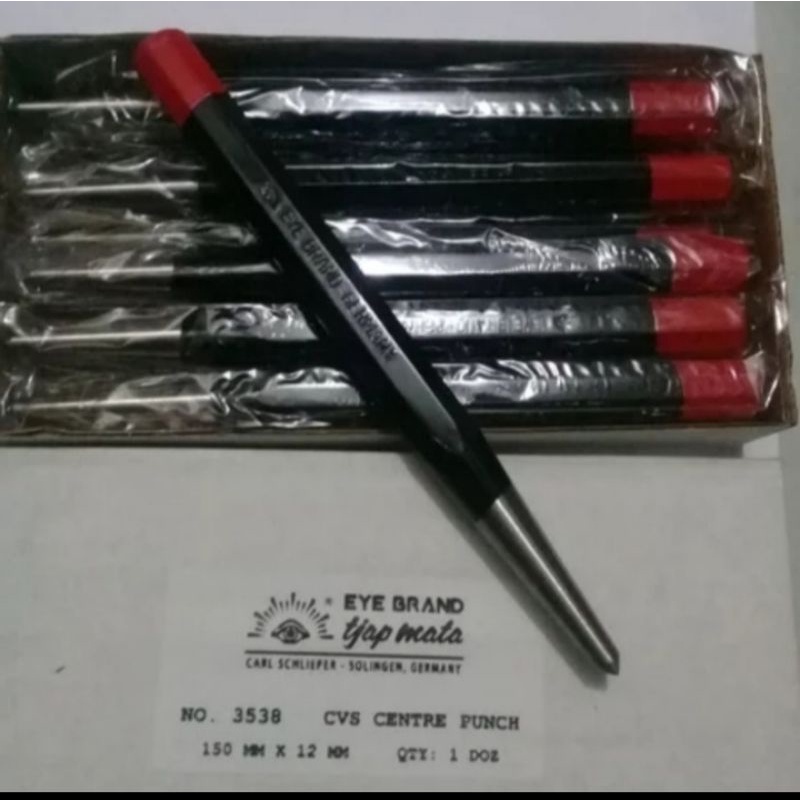 

Alat penanda titik bor Tjapmata Center punch 150 x 12 mm