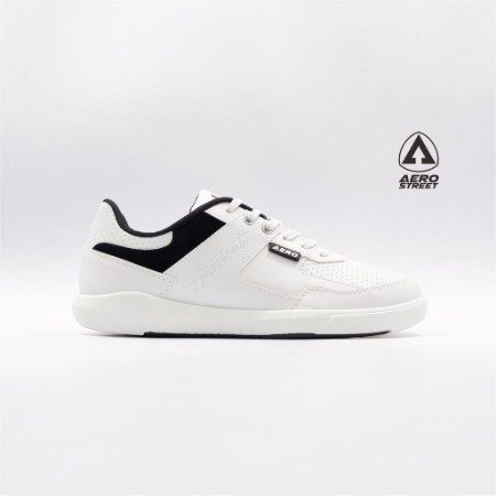 Sepatu Sneakers Casual Sport Sekolah Pria Wanita Aero Street - Aerostreet 40-43 Oscar Putih
