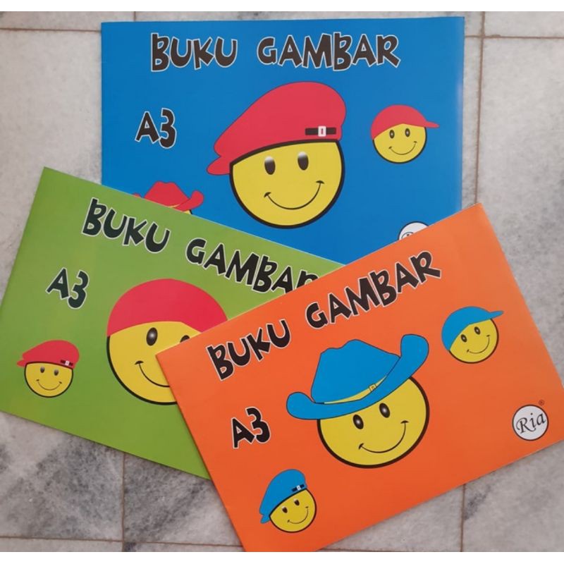 365 Buku Gambar A3 RIA /  Buku Mewarnai Anak 8 Lembar