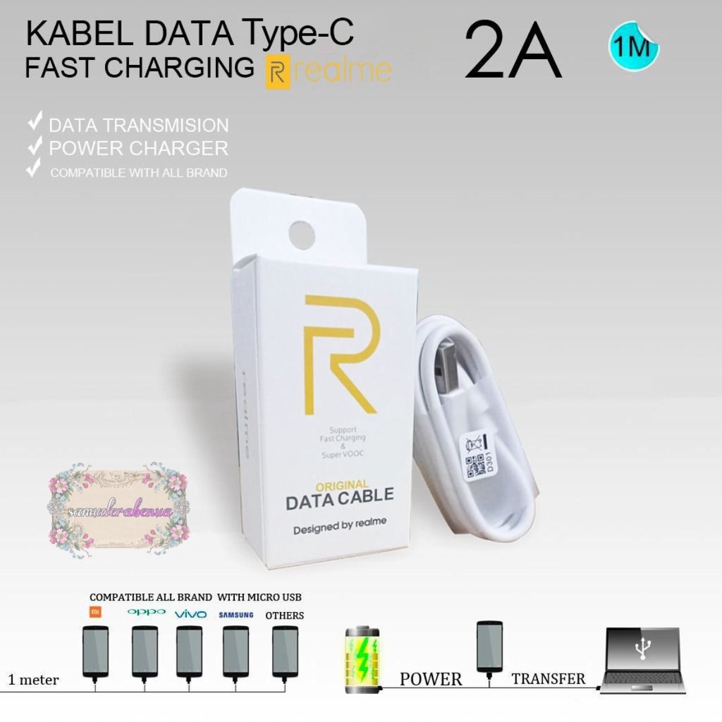 Kabel cable data original REALME Fast charging 2A TIPE C usb realme 6 6pro 7 7pro 8 8pro supoort vooc SB3156