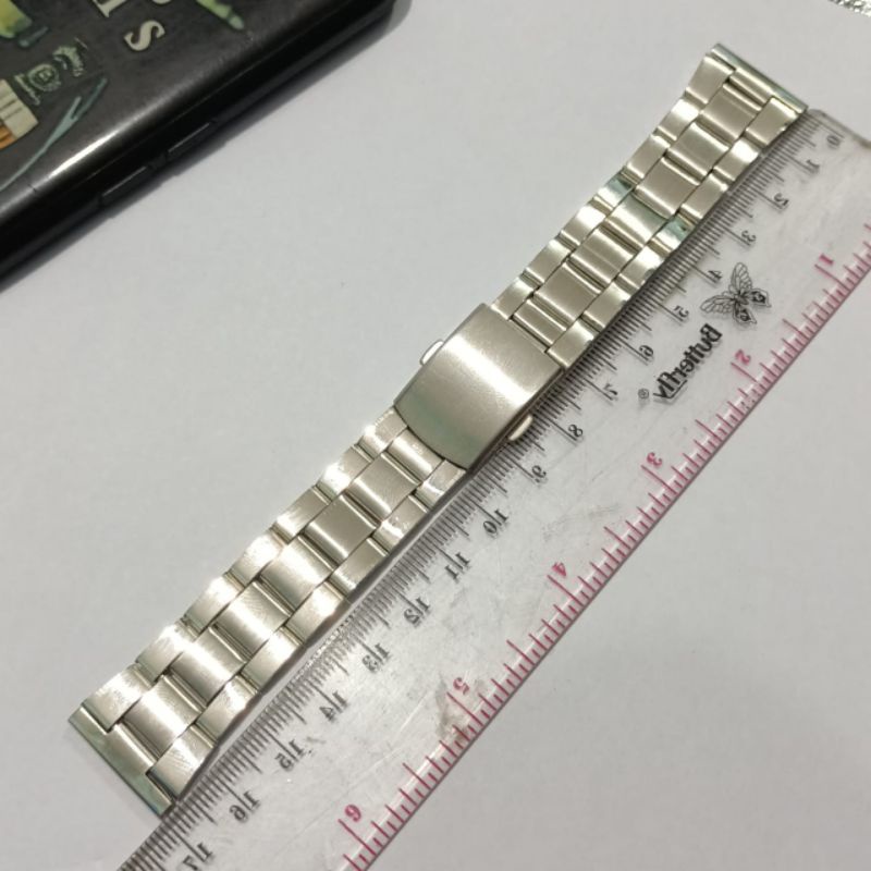 tali jam tangan Rante murah silver ukuran 12 mm 14 mm 16 mm 18 mm 20mm 22 mm 24 mm 26 mm strap jam tangan rantai stenlis murah