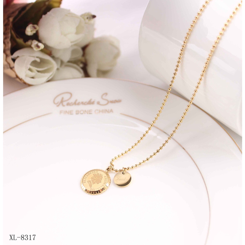 Kalung titanium perhiasan fashion 8317,8382