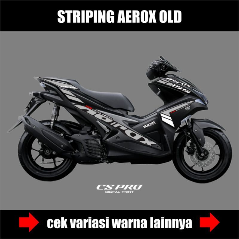 STRIPING STIKER YAMAHA AEROX 155 OLD - DECAL STICKER LIS VARIASI MOTOR AEROX LAMA - NVX 155 OLD