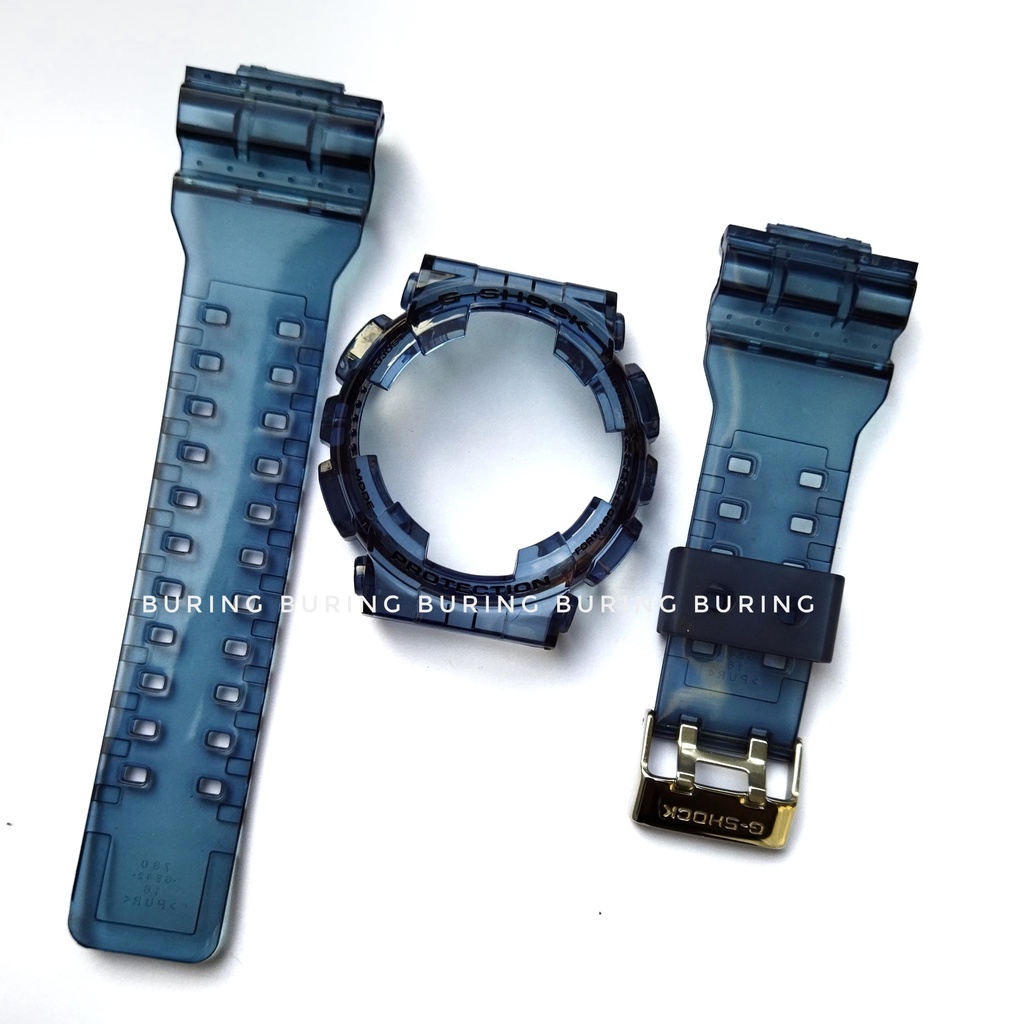 BNB BAND BEZEL GSHOCK G SHOCK GA 100 GD 100 GAX 100 GA 110 GD 110 GD 120 TRANSPARAN CLEAR JELLY NAVY