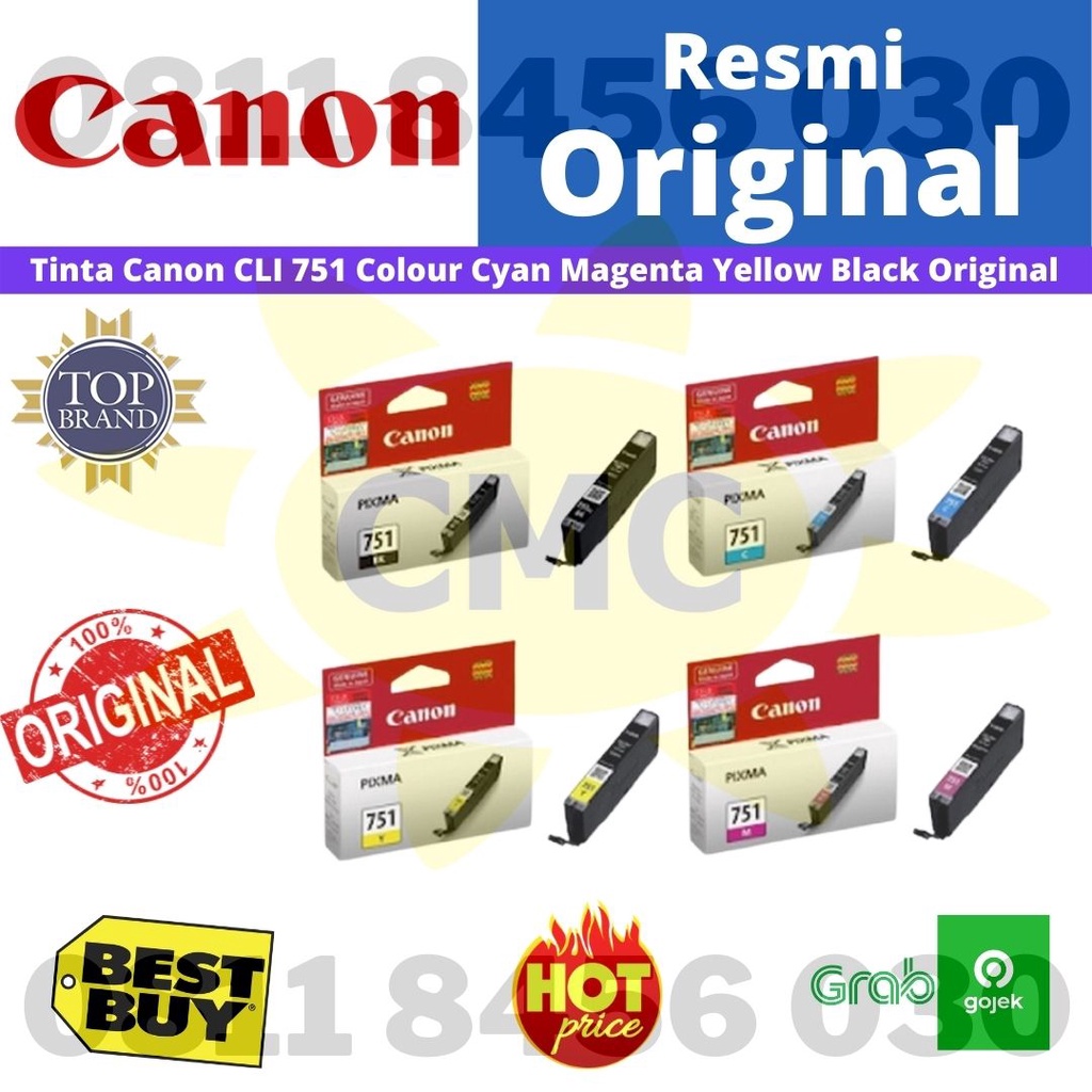 Tinta Canon CLI 751 Colour Cyan Magenta Yellow