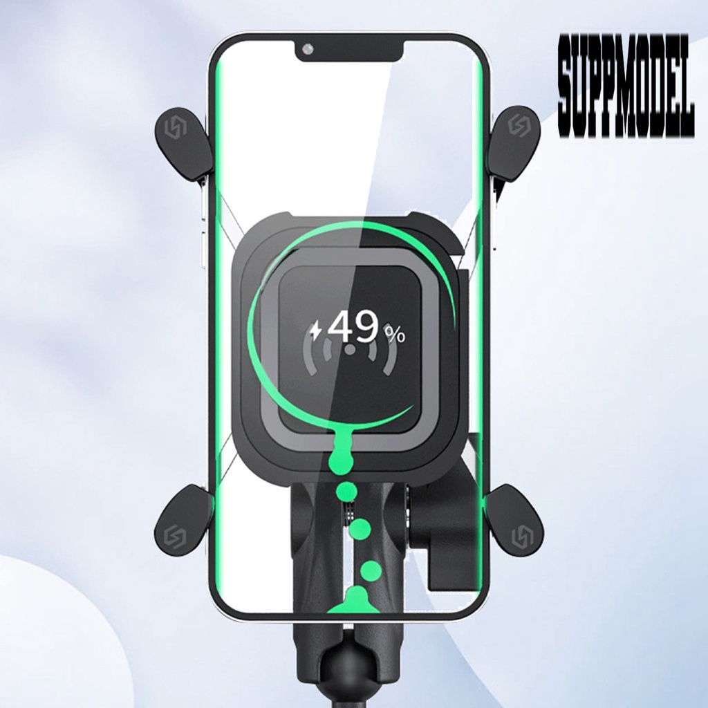 1 Set Bracket Holder Handphone Bentuk X 4 Cakar Rotasi 360 Derajat Bahan Aluminum Alloy Anti Air Untuk Motor