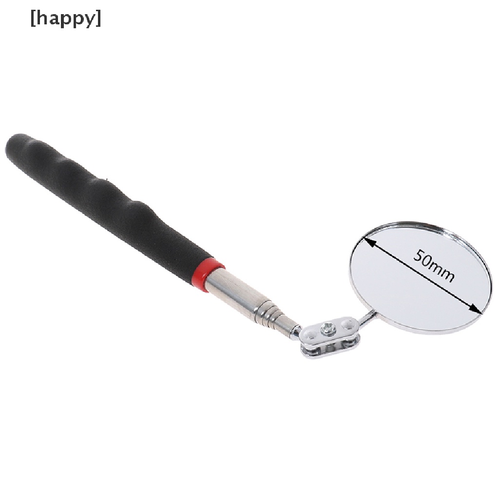 HA 1Pc 50mm Car Telescopic Detection Lens Inspection Round Mirror 360° Repair Tool ID