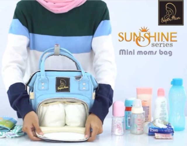 Tas Bayi Supermom Sunshine Series- Tas Popok /Moms Bag/Diaper Bag/Tas serba guna/Perlengkapan Bayi