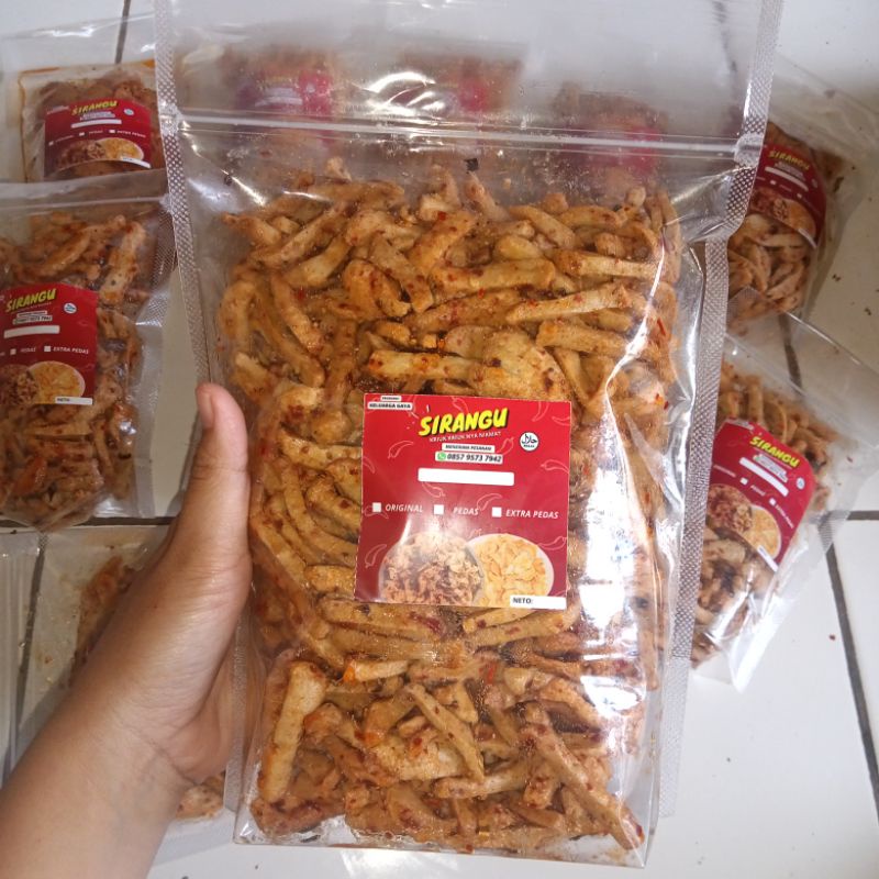 

Basreng Sirangu 250gr dengan Bumbu Rempah Daun Jeruk Original Pedas