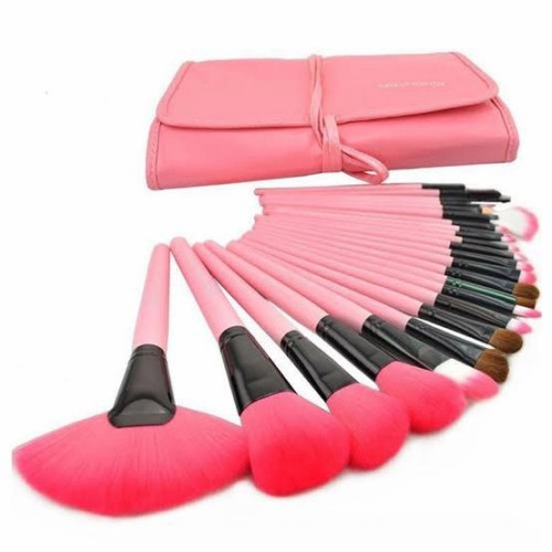 [COD] KUAS DOMPET PINKMake up for you brush set isi 24pcs dengan Bulu Kuas Halus Tidak Mudah Rontok