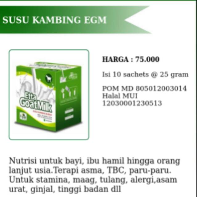 

Susu Kambing Etawa