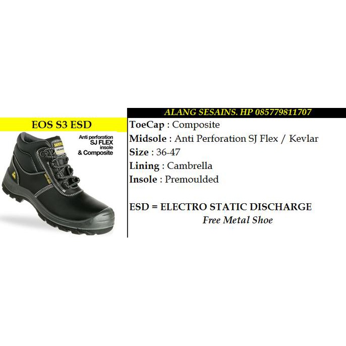 Sepatu Safetyjogger Eos S3 Esd Safety Jogger Shoes / Sepatu Boots