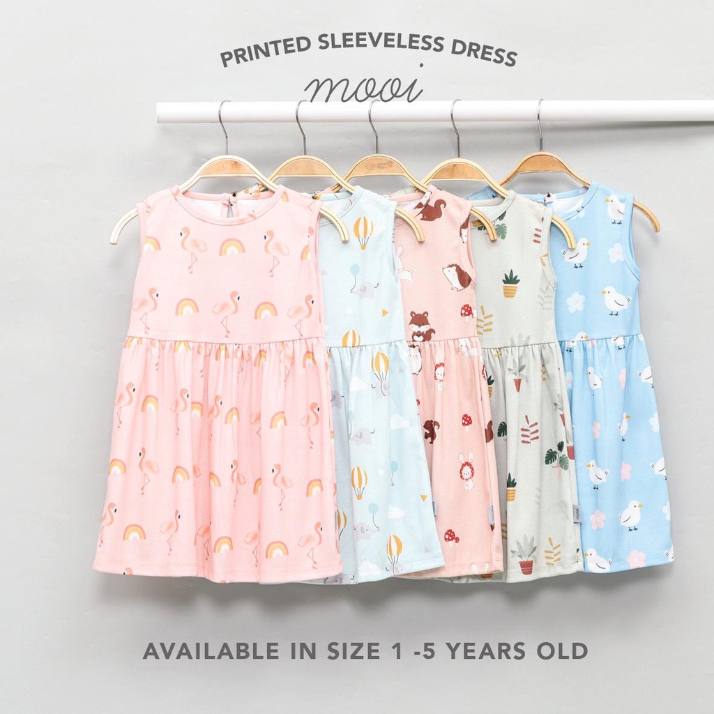 PROMO 7.7 PROMO BAJU LEBARAN MURAH MOOI DRESS ANAK PEREMPUAN PRINTED SLEEVELESS DRESS DRESS PRINT MOTIF 1-5 TAHUN