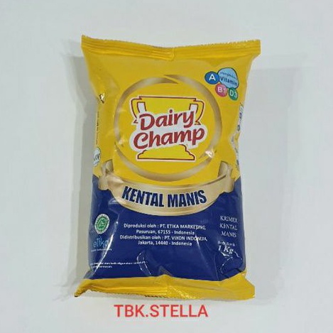 

SUSU KRIMER KENTAL MANIS DAIRY CHAMP KEMASAN POUCH 1 KG