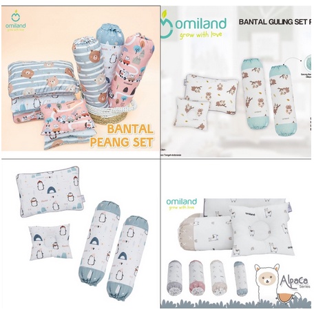 Omiland Bantal Guling Set + Bantal Alpaca/Rainbow/Zebra/Kaktus/Feather/Sailor series