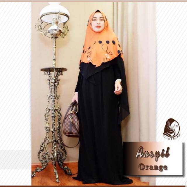 Arsyl Orange Syari by Joza Clothing ( Set )