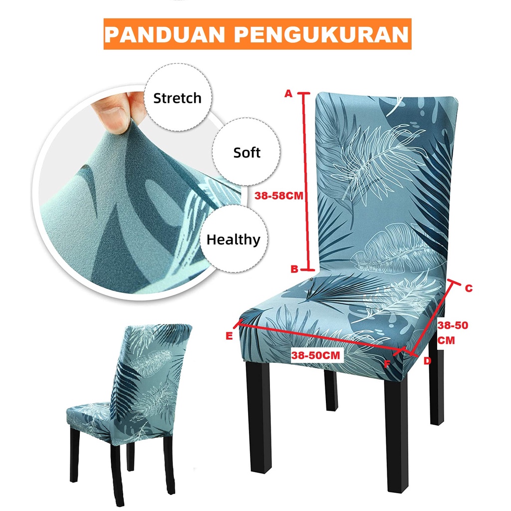 sarung kursi chair cover elastic seprei penutup kursi elastis motif