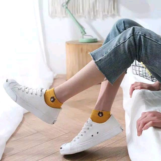 [1KG = 60PCS]  Kaos Kaki Fashion Unisex Wanita Pria Murah Kaus Motif Semata Kaoskaki Ankle Socks Pendek [SS]